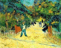 Al garden Van Gogh hand painted oil painting Living room walkway hanging painting European restaurant Hotel mural Modern decorative painting