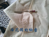 2013 August new] Export UK natural color hand embroidered handkerchief afternoon tea napkins placemats (T Price)