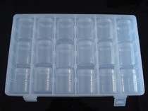 Full of covered plastic storage box jewelry box with beads box 20g bottle 18 clear round bottle beaded storage box