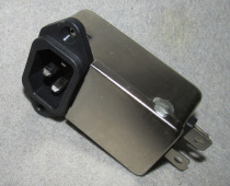 8A 250V power filter: socket and lead wire 90 degree bending foot produced in China