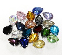 diy jewelry clothing shoes and hats material 13 * 18mm water drop stained glass claw drill wedding dress T-shirt hand seam drill