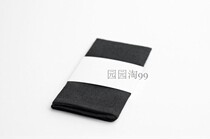 European synchronous high-end cotton linen retro suit classic black square vintage handkerchief handkerchief suit pocket towel