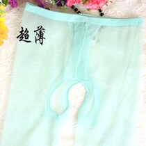 Open crotch stockings Ultra thin crotch trace pantyhose candy tip transparent stockings