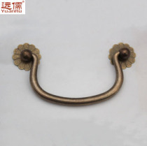 Yuanru bronze sculpture Chinese antique brass drawer handle Yuanbao handle YRI170 top cabinet drawer handle copper