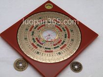 Original authentic Hong Kong Tangs Feng Shui Compass 136-35-2 Gold square plate 15cm19 layer Xuankong ternary disk