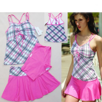 (UEUE) Shanghai Yunneng Ms. three-piece set of swimming dress style swimsuit conservative hot spring
