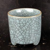 Green porcelain Gothic kilns yellow glazed gold thread ceramic incense stove manufacturer direct imitation antique ceramic smoked incense stove incense insert stove clear cabin