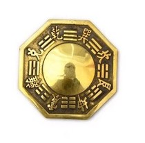 Large pure copper gossip mirror convex mirror bronze mirror Hua town house evil bronze mirror