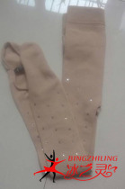 Ice Spirit skating suit figure skating protector thickened velvet flesh color black drill bag shoes and socks