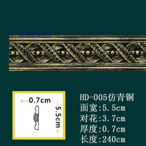 Ceiling PU line non-gypsum line European decorative line waist line corner carved flat line 015 imitation bronze branch