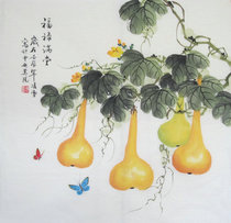 Four-foot Doufang Chinese painting birthday flower and bird painting art academy pure hand-painted calligraphy and painting works ink painting collection