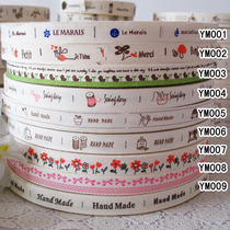 Handmade fabric DIY patchwork material cotton printed label YM001-YM009 15cm wide 1 m from sale