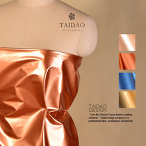 Taishima patent hot stamping cloth decorative PU leather fabric local tyrant gold solid color handmade dress promoter clothing fabric