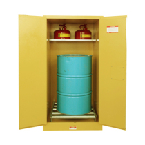 One barrel type oil barrel fire cabinet single barrel type double door yellow explosion proof cabinet chemical plant laboratory safety cabinet