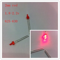 2MM luminous tube red hair red green hair green yellow yellow long feet bright light emitting diode