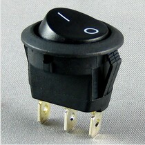 Shanghai Yongxing Shangkai all black round ship switch KCD8-11 6A 3 feet 2 gears 220V