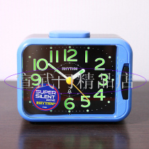 RHYTHM Japan Lisheng CRA839 big bell bell alarm clock night light mute snooze bedside fashion simple