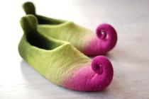 American brand Bright hand-made fashion custom fairy elf wool low-top flats