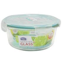Music clasp heat resistant glass crisper lunch box lunch box LLG831E lunch box glass bowl 650ml