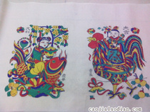 Non-relic) Juxian Town wood prints of the year) not afraid of the annual painting of the water) Big Gitai 26 9 Yuan one painting)