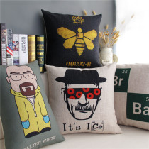 Deadly poisonous American drama Nordic cartoon sofa pillow office cotton and linen cushion pillow core