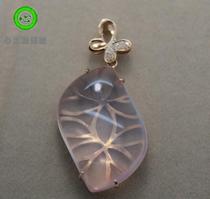 (Xing Family Workshop) Emerald Powder Crystal Pendant Personality Customized K Gold Inlaid Section 101605