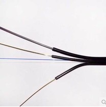 FTTH optical fiber to the home outdoor Black outdoor Black 1 core leather cable 2 steel wire leather cable cable