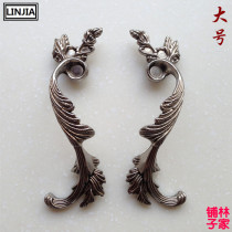 Nickel ancient silver European antique wardrobe door drawer left and right matching handle simple furniture pastoral handle 8902