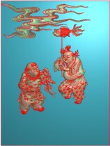 The boy is auspicious and more than a day computer carving map relief engraving grayscale map design material size 222*295