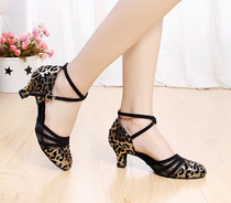 Womens Latin dance shoes Womens dance shoes dance shoes Square dance shoes Soft-soled mid-heel modern dance shoes BAO WEN summer