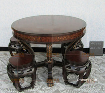 European style American country restaurant furniture solid wood table dining chair combination furniture AG004