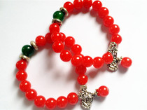 Hot selling colorful agate bracelet Tibetan silver rosary beaded string male and female couple jewelry wholesale