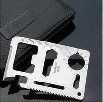 Thickened stainless steel universal knife card card knife Saber card tool card Military card knife with leather case manual