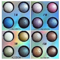 AloBon ceramic four-color eyeshadow AE62 high-gloss baking powder with brush smoky makeup