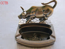 Holiday gift gift to father give boyfriend gift DH-8868 Walk Street cow metal ashtray with lighter