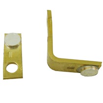 N-word platinum coil machine accessories double straight curved straight silver contact contact 2 pieces factory batch installation