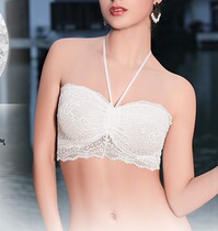 Promotional uniform Size White Black Cotton Solid Color Lace Adjustable Suspender Halter Neck Wrap Chest Bandeau