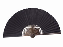 Authentic origin Shaoxing production manufacturer traditional fan full brown fan black paper fan process folding fan 32 eggplant 8 inch