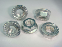 Full spec galvanized white zinc hexagonal flange nut with teeth anti-slip screw cap M3 ~ M16