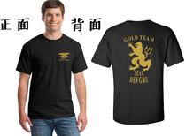 US Seals 6 Devgru Gold Team Summer Pure Cotton Breathable Half Sleeve Short Sleeve T-Shirt Personality Creative Trendy Men's Summer