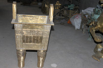 Imitation Antique Bronze Ware Inscription of Dingy Milk Nail tripod Opening Gift Ancient Play Miscellaneous Pieces