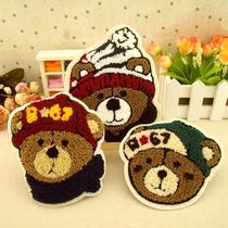 Sweater stickers hand-sewn cloth stickers patch decals Denim down clothes stickers towel embroidery large cloth stickers three-dimensional bears