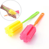 1184 Simple Durable Cup Brushed Sponge Clean Wash Cup Brush Cleaning Brush Sea Surface Cup Brush Color Mix