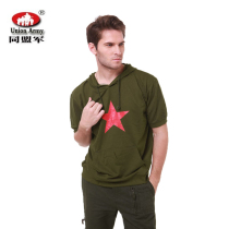 Allied outdoor military fans red five-star retro hoodie cotton casual short-sleeved T-shirt camping mountaineering field clothing