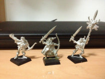 Xiaomeiwen Record Warhammer Middle Ancient Wood Sentinel out-of-print metal Sentinel command group 3 people