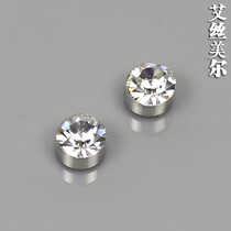 6 8MM water drill round magnetic ear nail clearing stud earring buy 2 pairs to send 1 pair