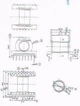 Transformer EC42 horizontal 8 8 Bakelite skeleton ER4215 ER42 EC4215