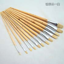 Shanghai Zhou Huchens bristle brush painting oil painting gouache chalk makeup pen 1 to 12 the whole batch more discount