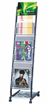 Iron magazine rack newspaper rack newspaper rack landing 5-story bookshelf magazine frame data rack display propaganda rack