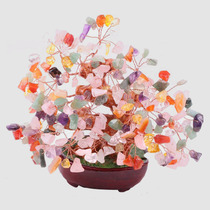 Factory direct sale natural crystal tree five-color crystal tree five lines complementary lucky tree fortune tree home furnishings